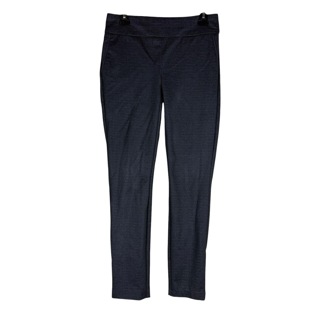 Dalia Pants Womens S Gray Check Ponte‎ Slim Ankle Dress Stretch Pull On Career